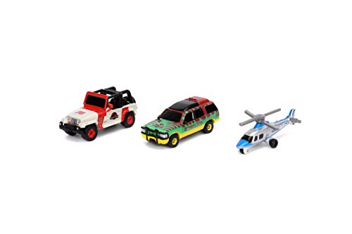 Jada Toys Jurassic World Nano 3-Pack Die-Cast Cars – Wave 1, 1.65-Inch Scale