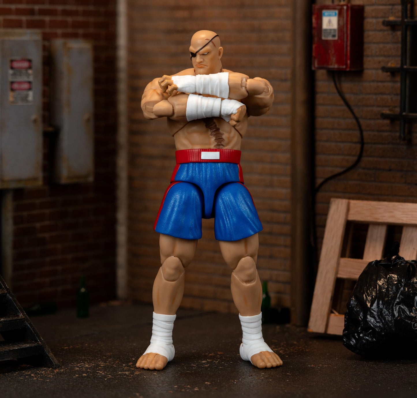 Jada Sagat Deluxe 1:12 Scale Action Figure – Highly Articulated with Tiger Shot Accessory & Stand