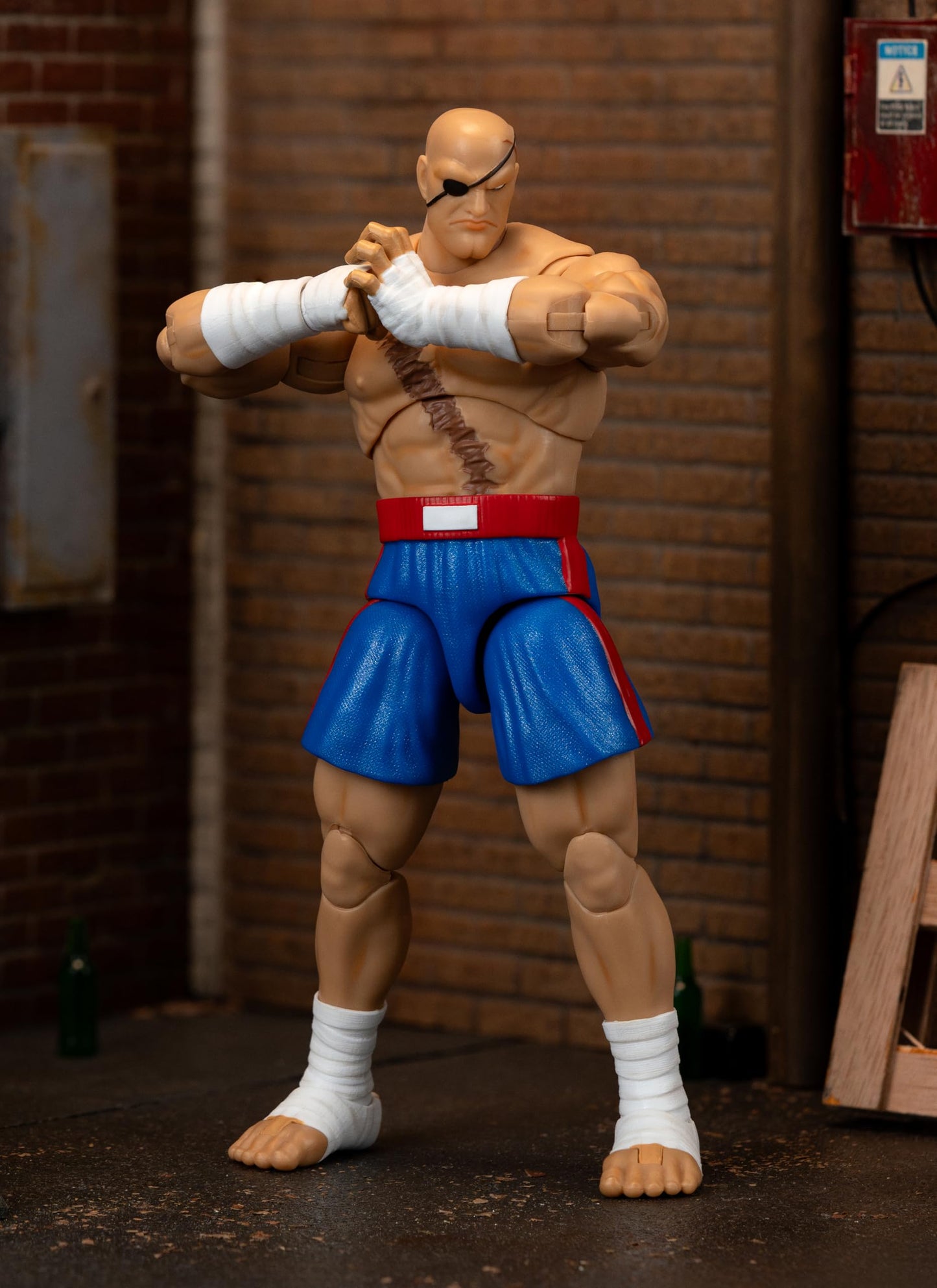Jada Sagat Deluxe 1:12 Scale Action Figure – Highly Articulated with Tiger Shot Accessory & Stand