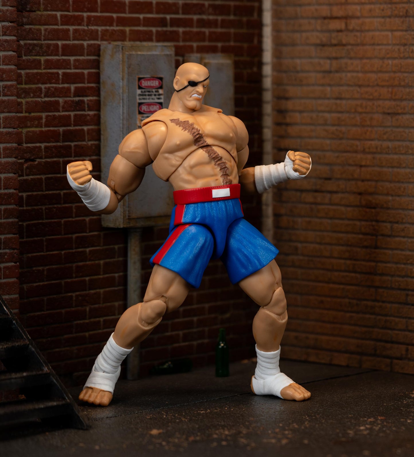 Jada Sagat Deluxe 1:12 Scale Action Figure – Highly Articulated with Tiger Shot Accessory & Stand