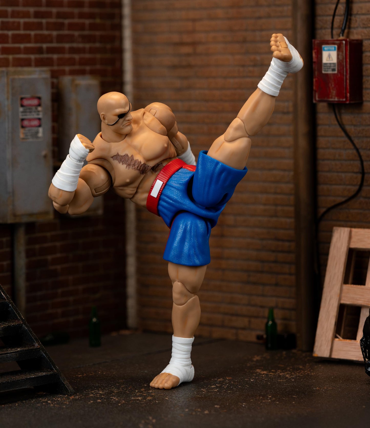 Jada Sagat Deluxe 1:12 Scale Action Figure – Highly Articulated with Tiger Shot Accessory & Stand
