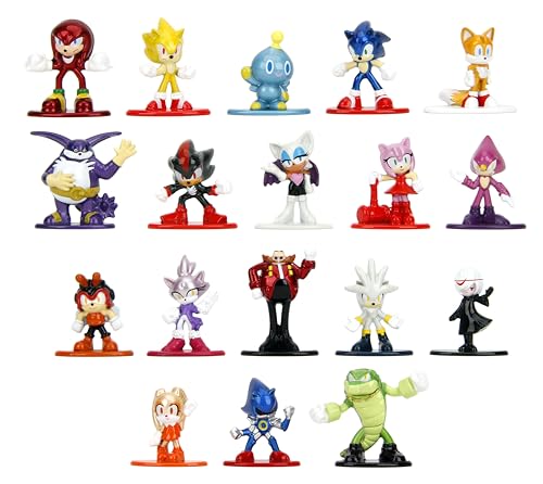 Jada Sonic The Hedgehog 1.65-inch Nano Die-Cast MetalFigs – 18-Pack Collectible Figures