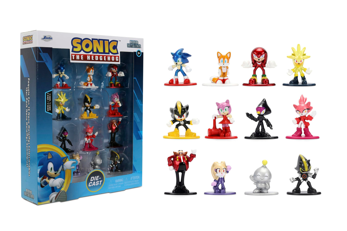 Jada Sonic Nano Metalfigs Series 3 12-Pack – Die-Cast Figures Set