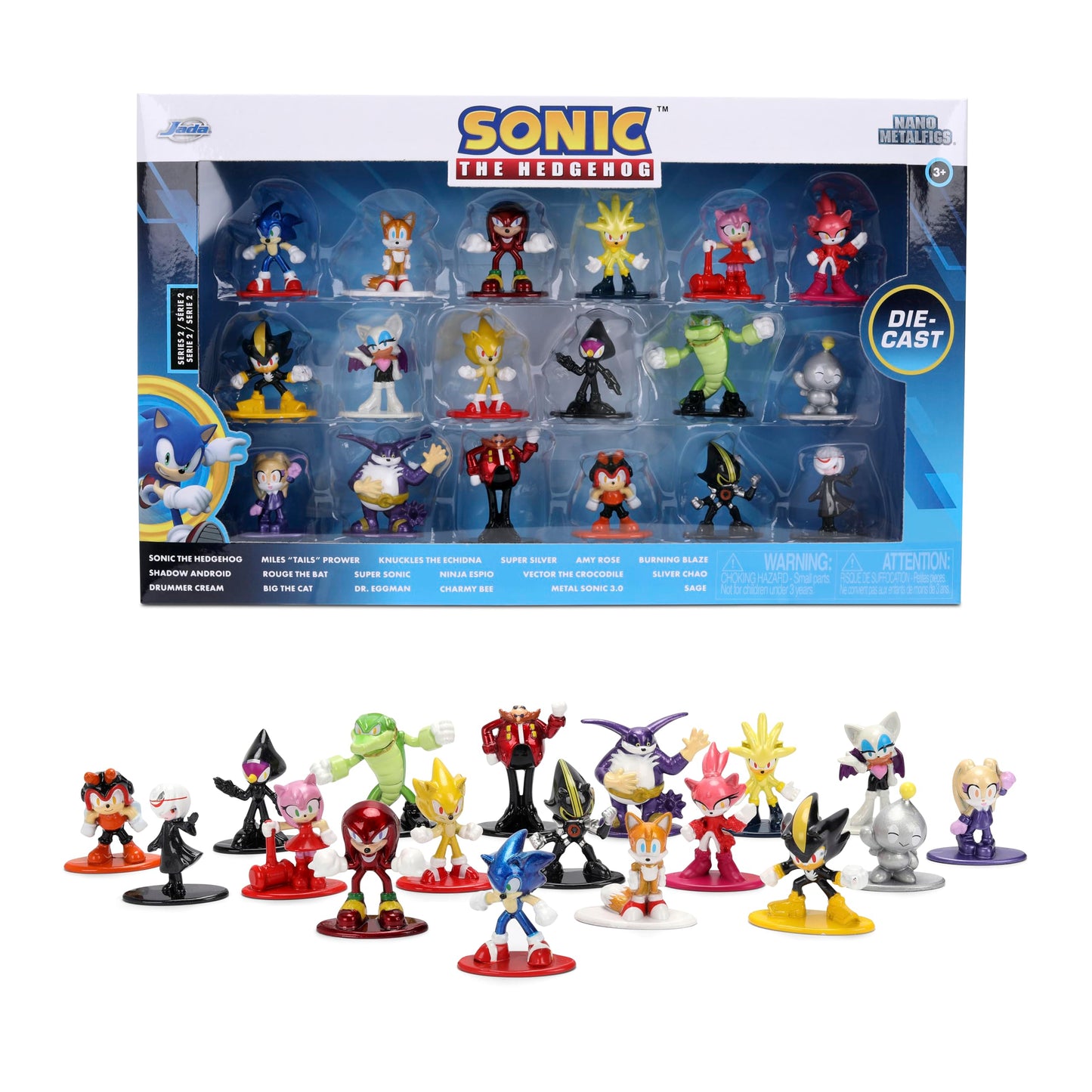 Jada Sonic Series 2 Nano Metalfigs – 18-Pack Die-Cast Figures (Sonic, Shadow, Amy Rose, Rouge)