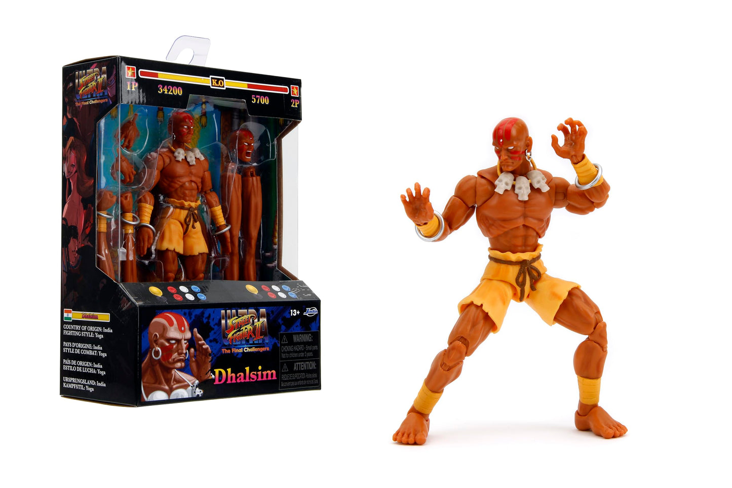 Jada Street Fighter 6 Dhalsim Action Figure – 1:12 Scale Collectible Toy
