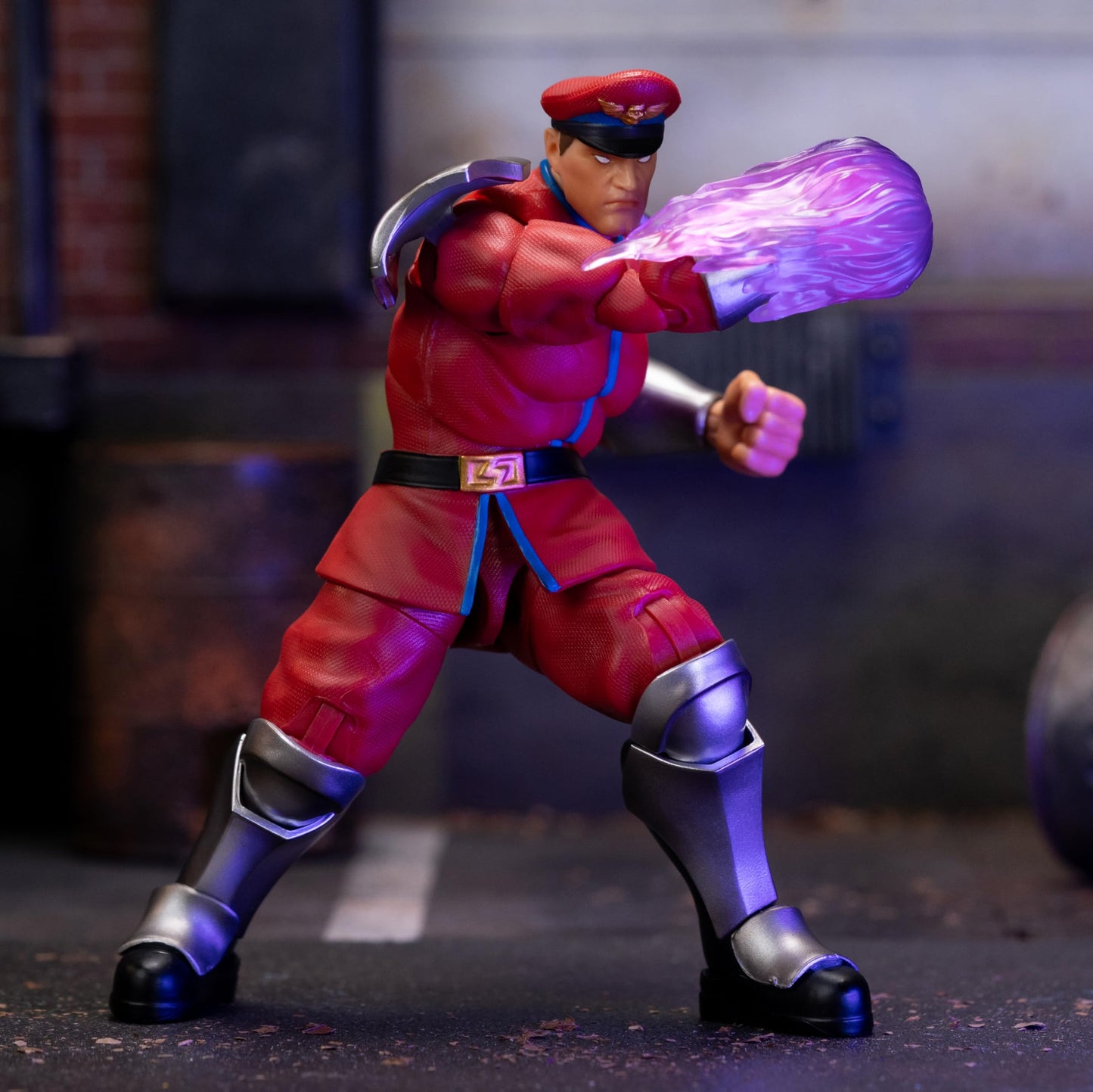 Jada Toys Street Fighter II M. Bison Action Figure – 1:12 Scale, 6-Inch Tall, Interchangeable Heads & Hands
