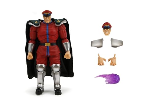 Jada Toys Street Fighter II M. Bison Action Figure – 1:12 Scale, 6-Inch Tall, Interchangeable Heads & Hands