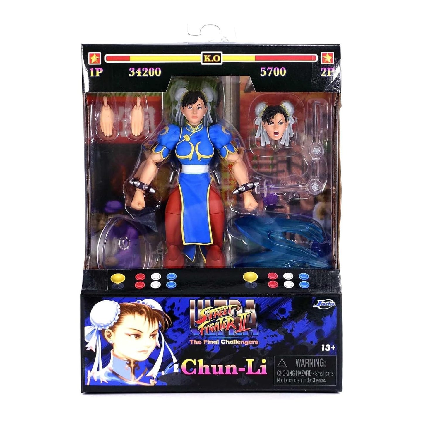 Jada Street Fighter II Chun-Li 6-inch Action Figure - Official Capcom Licensed Collectible