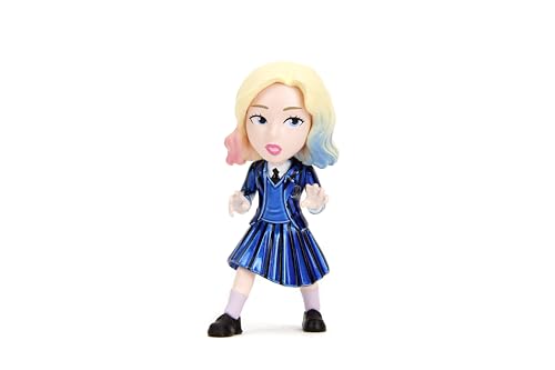 Jada Wednesday 2.5" Metalfigs 4-Pack – Durable Die-Cast Collectibles (Wednesday Uniform & Dress, Enid, Thing)