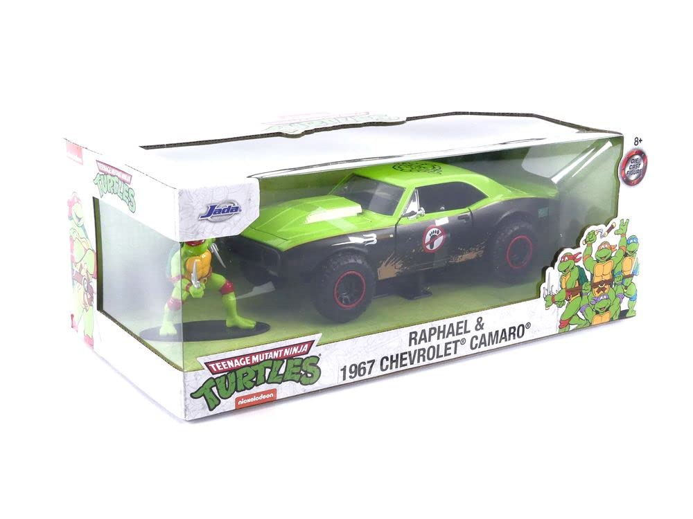 Jada TMNT 1967 Chevy Camaro Die-Cast Car & Raphael Figure – Collectible Toy