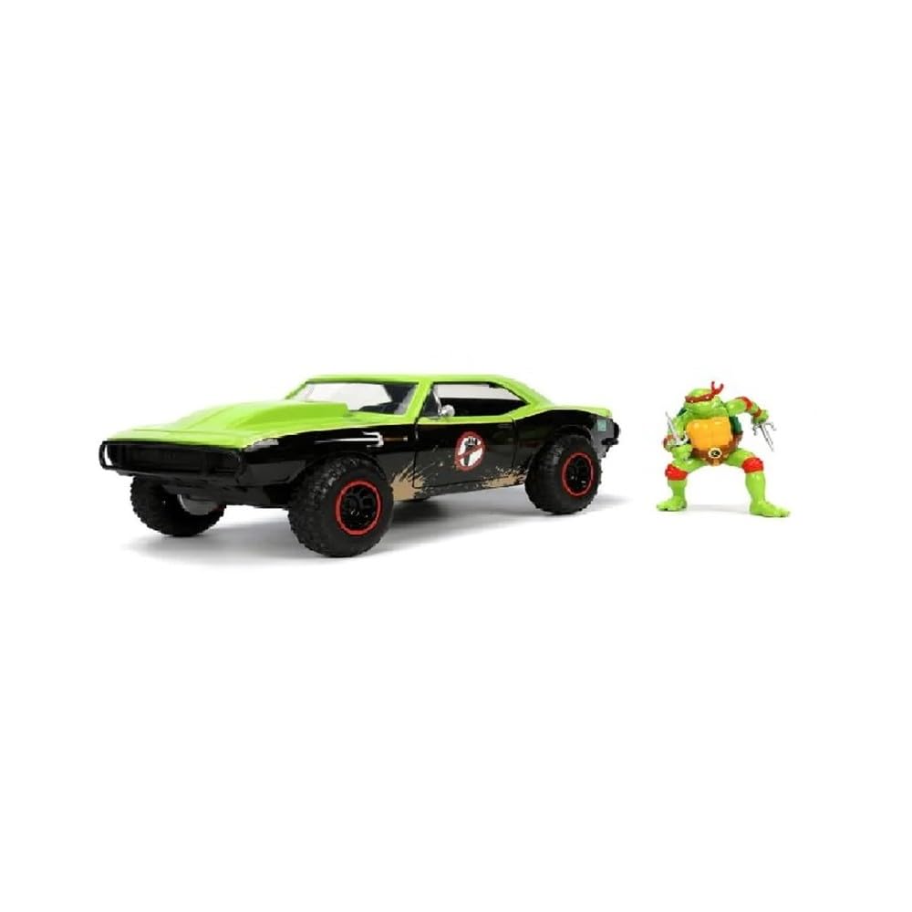 Jada TMNT 1967 Chevy Camaro Die-Cast Car & Raphael Figure – Collectible Toy
