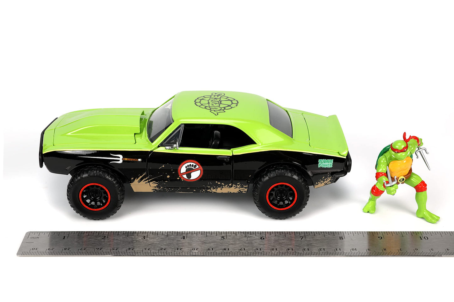 Jada TMNT 1967 Chevy Camaro Die-Cast Car & Raphael Figure – Collectible Toy