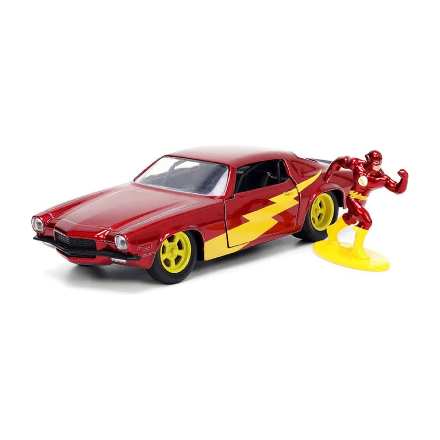 Jada Toys DC Comics 1:32 1973 Chevy Camaro with The Flash Die-Cast Figure – Collectible Car