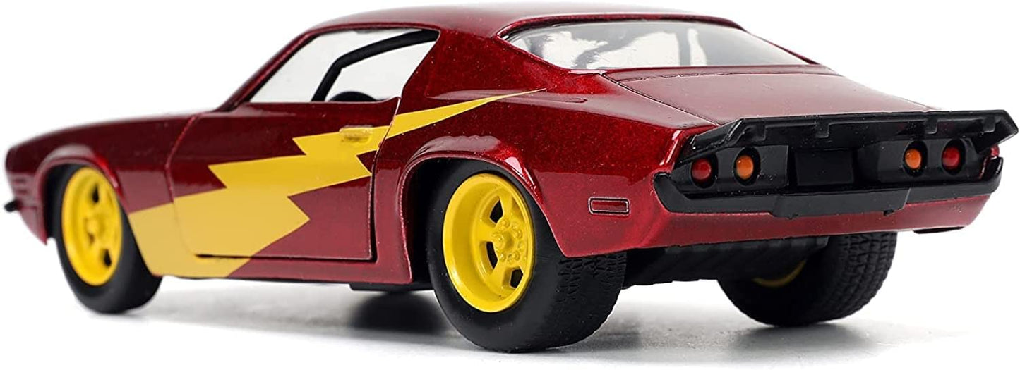 Jada Toys DC Comics 1:32 1973 Chevy Camaro with The Flash Die-Cast Figure – Collectible Car