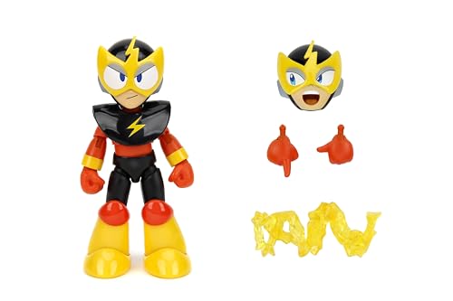 Jada Toys Mega Man Elec Man 1:12 Scale Figure – Wave 2, 15+ Articulations, Lightning Bolt Accessory