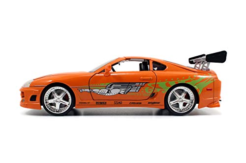 Jada Toys Fast & Furious 1:24 Brian's Toyota Supra Die-Cast Car – Orange (97168)