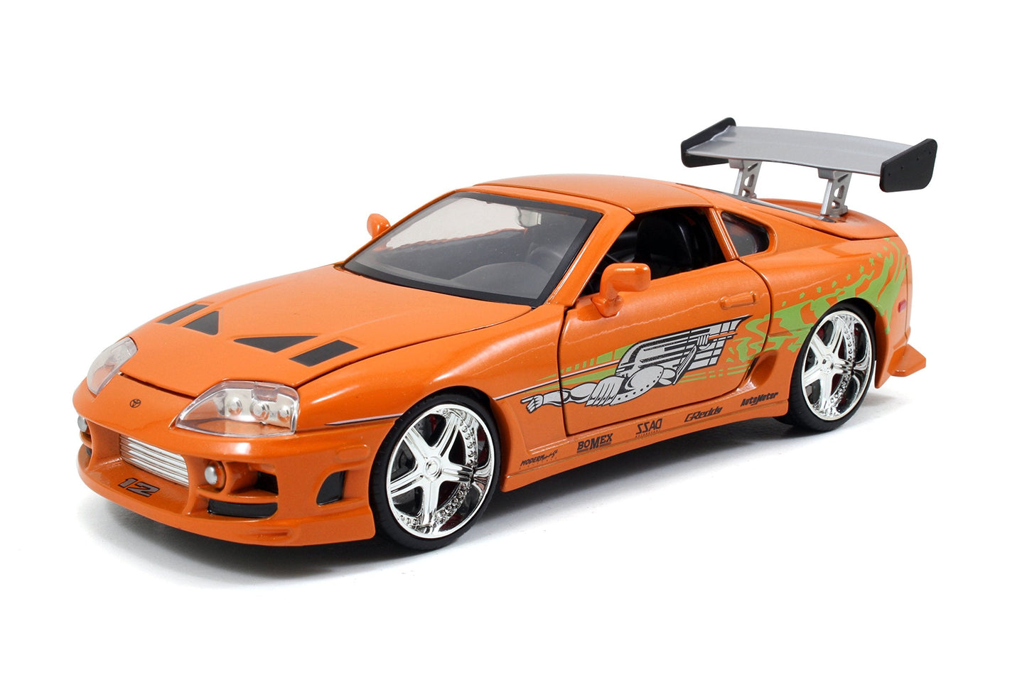Jada Toys Fast & Furious 1:24 Brian's Toyota Supra Die-Cast Car – Orange (97168)