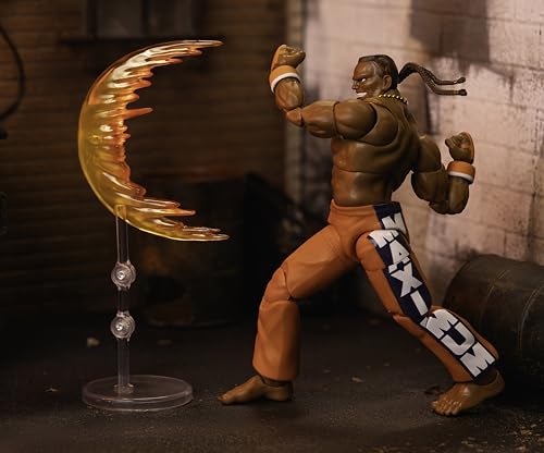 Jada Toys Street Fighter II Dee Jay Action Figure Wave 3 – 1:12 Scale, 6-inch Tall, Interchangeable Heads & Accessories