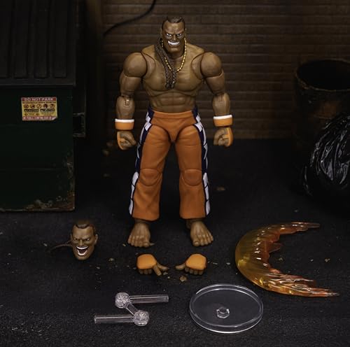 Jada Toys Street Fighter II Dee Jay Action Figure Wave 3 – 1:12 Scale, 6-inch Tall, Interchangeable Heads & Accessories