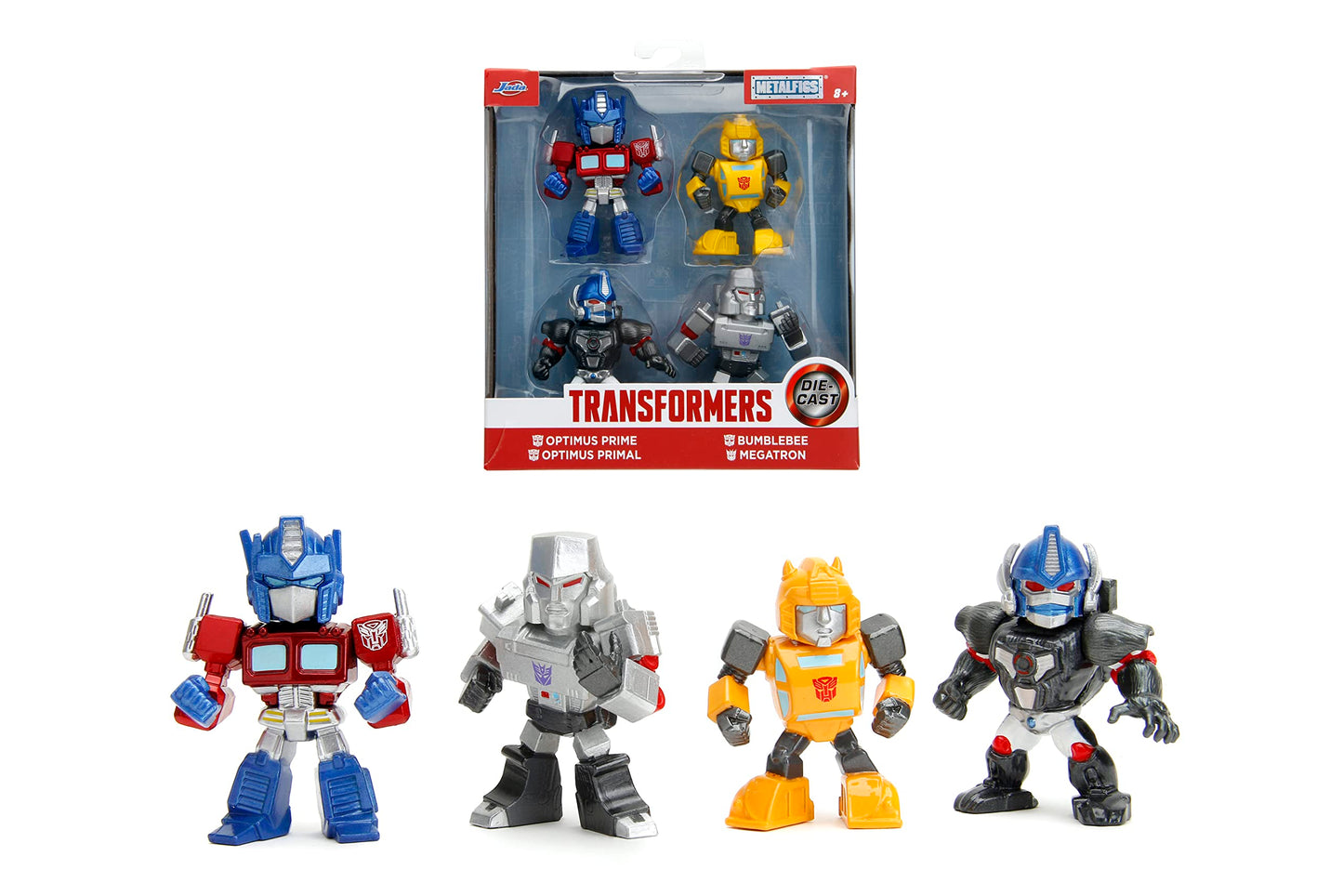 Jada Transformers 2.5\" Metalfigs 4-Pack – Collectible Die-Cast Figures