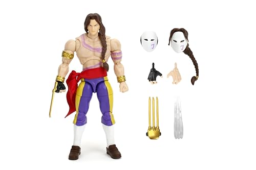 Jada Street Fighter II Vega (Wave 4) 1:12 Scale Action Figure – 6-inch Tall, Interchangeable Heads, Hands & Claw