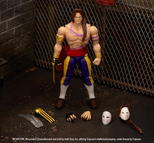 Jada Street Fighter II Vega (Wave 4) 1:12 Scale Action Figure – 6-inch Tall, Interchangeable Heads, Hands & Claw