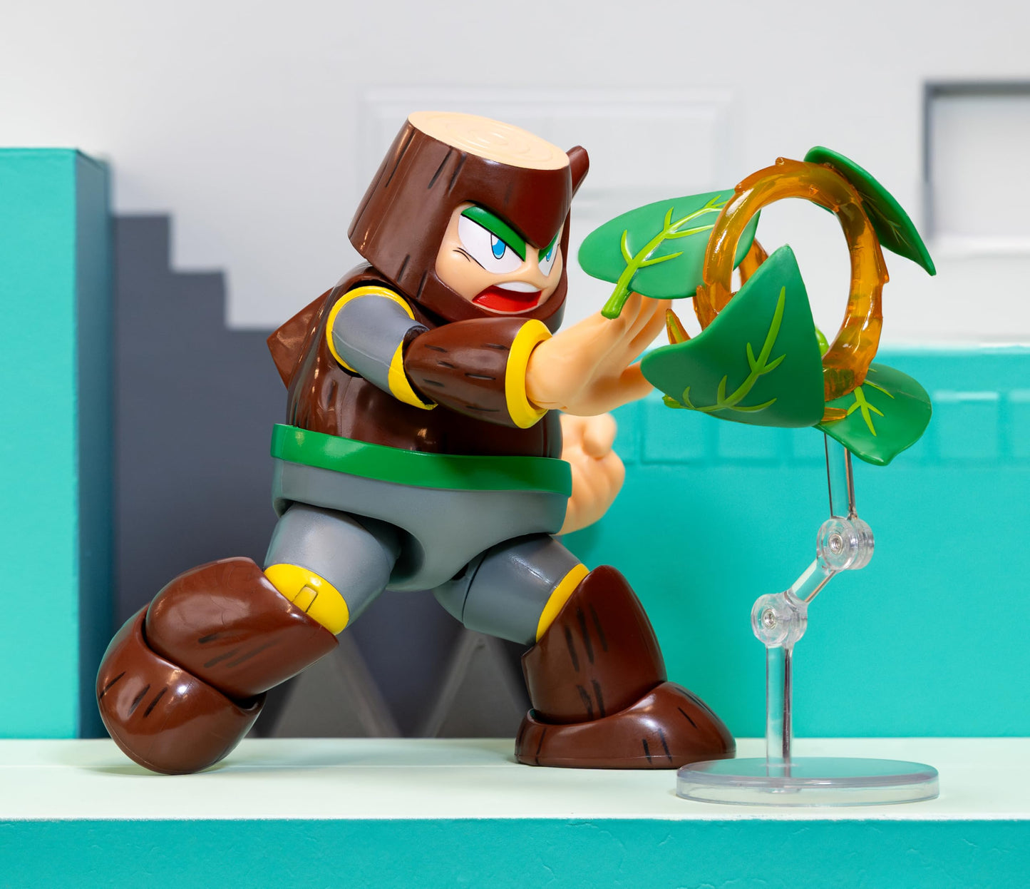 Jada Mega Man Wood Man 1:12 Scale Action Figure - 6-Inch Tall, Fully Articulated