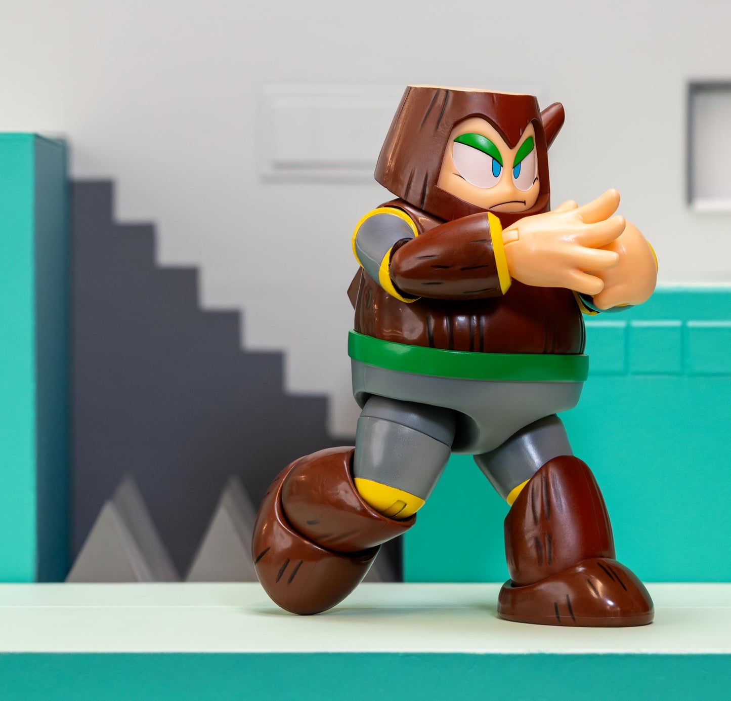 Jada Mega Man Wood Man 1:12 Scale Action Figure - 6-Inch Tall, Fully Articulated