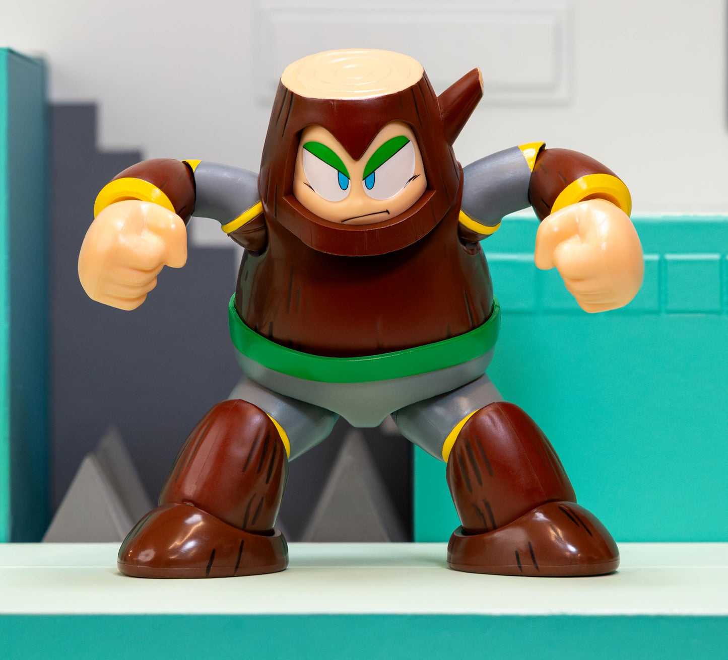 Jada Mega Man Wood Man 1:12 Scale Action Figure - 6-Inch Tall, Fully Articulated