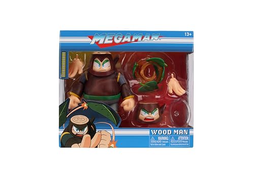 Jada Mega Man Wood Man 1:12 Scale Action Figure - 6-Inch Tall, Fully Articulated