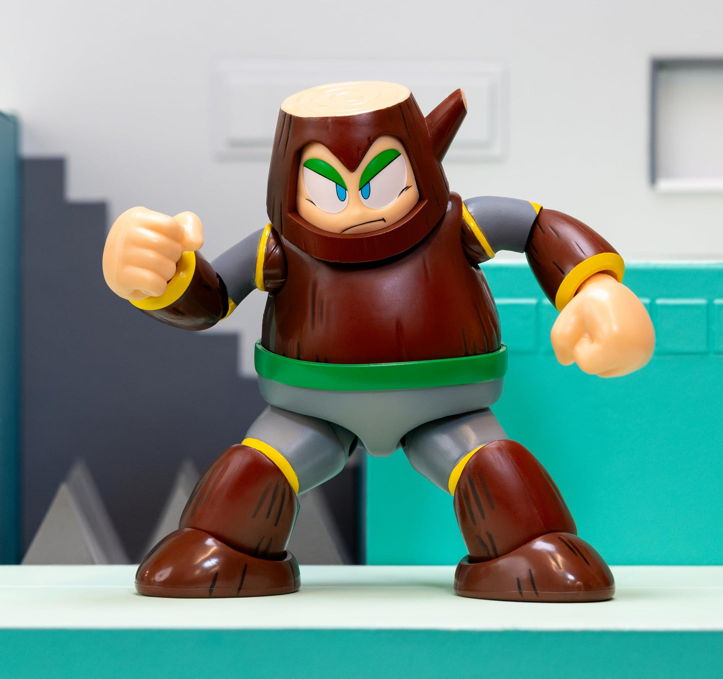 Jada Mega Man Wood Man 1:12 Scale Action Figure - 6-Inch Tall, Fully Articulated