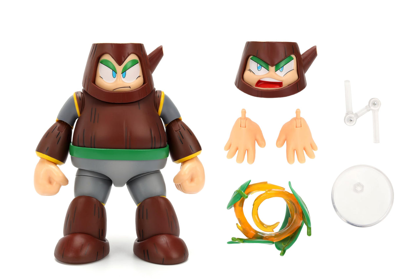 Jada Mega Man Wood Man 1:12 Scale Action Figure - 6-Inch Tall, Fully Articulated