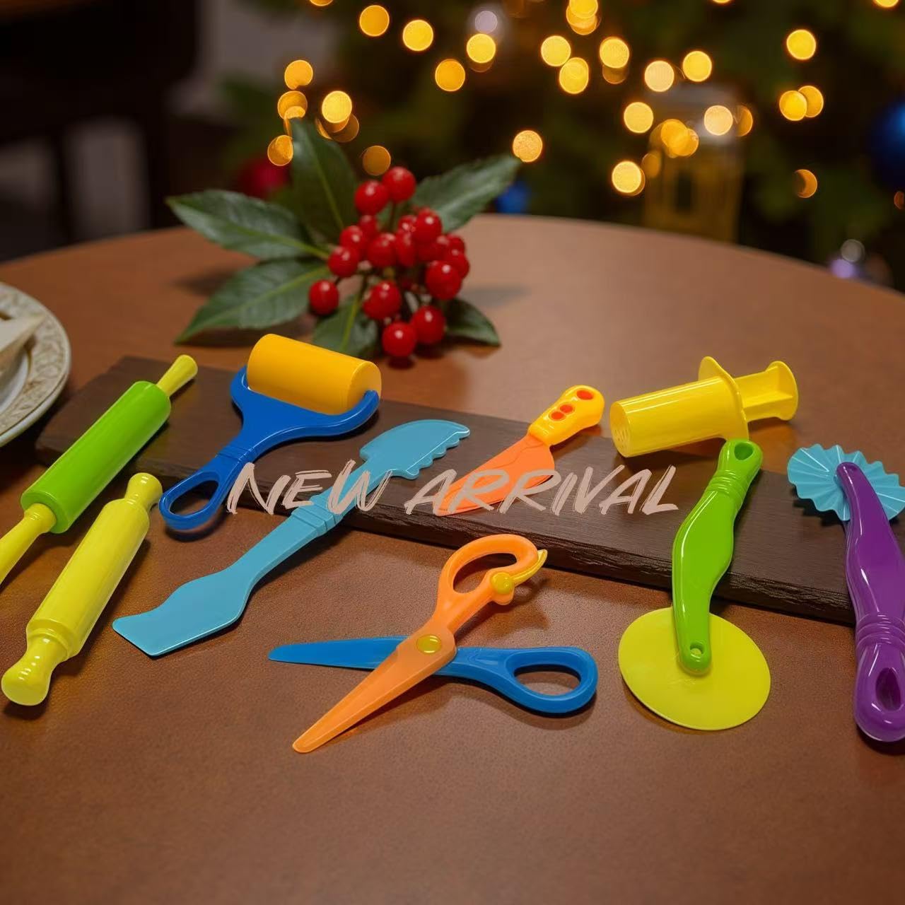 Jaeespon 9-Piece Dough Tool Set for Kids – Safe, Creative Play for Ages 2-8