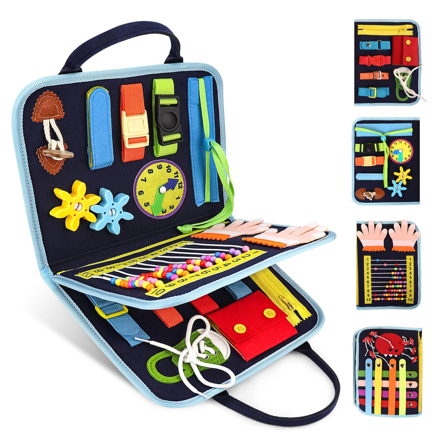 JAGSYJOY Busy Book for Toddlers | Montessori Busy Board & Travel Toy