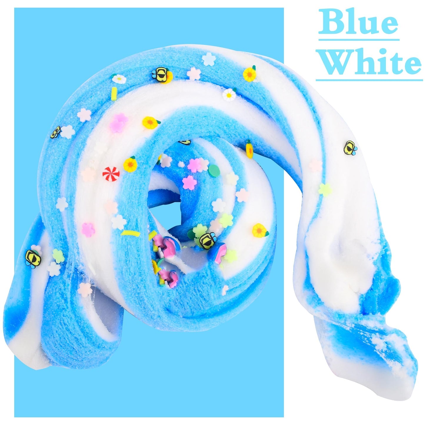 Jajskuwa 2 Pack Cloud Slime Kit — Blue Cake Slime with Pink Charms | DIY Sensory Toy for Kids