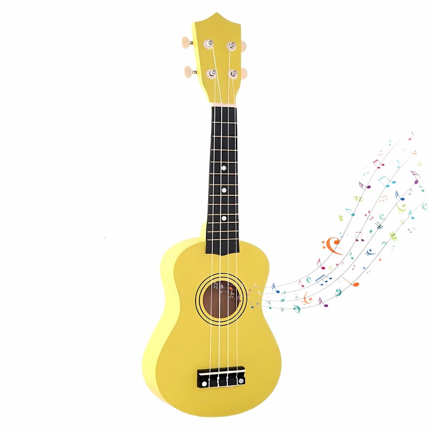 Jakeloo 21-Inch Wooden Kids Guitar — Ideal Gift for Ages 3-9 (Yellow)