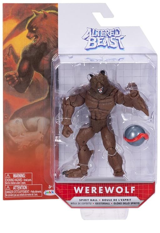 JAKKS Pacific Altered Beast Werewolf 4.5-Inch Action Figure with Spirit Ball | 24 Points of Articulation
