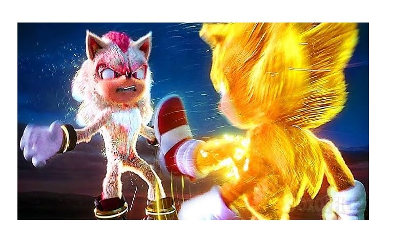 JAKKS Pacific Sonic The Hedgehog Light-Up Super Sonic & Super Shadow 2-Pack Figures