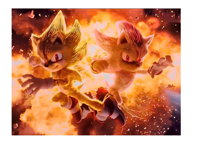 JAKKS Pacific Sonic The Hedgehog Light-Up Super Sonic & Super Shadow 2-Pack Figures