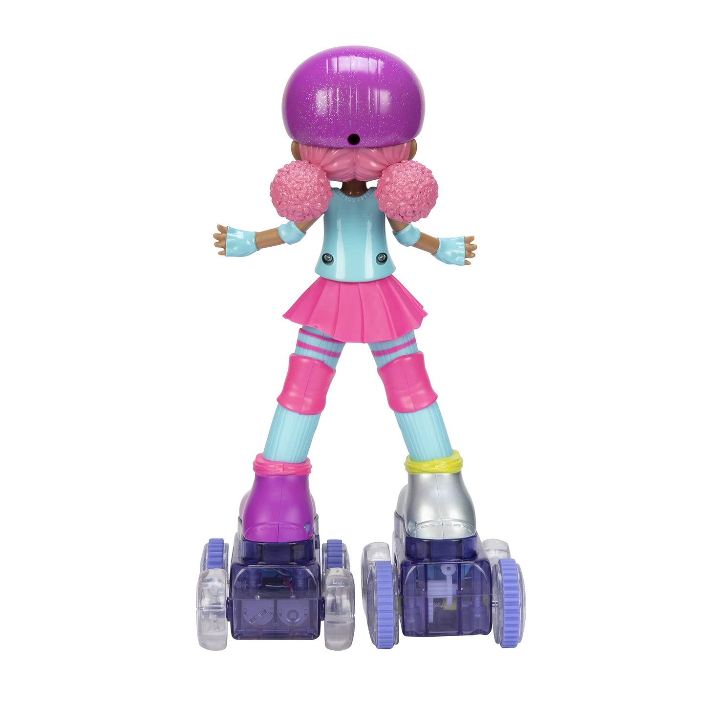 JAKKS Pacific Rock N Rollerskate Doll Lightning Luna – Light-Up Remote Control Skates, 10-inch High
