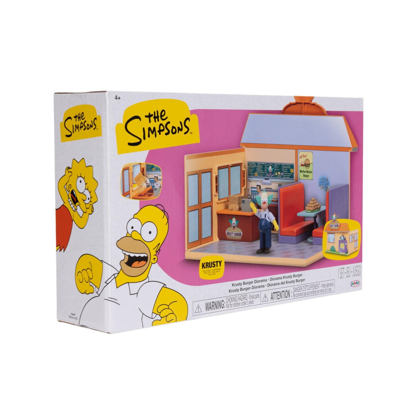 The Simpsons Krusty Burger Diorama Playset with Krusty Figure | JAKKS Pacific