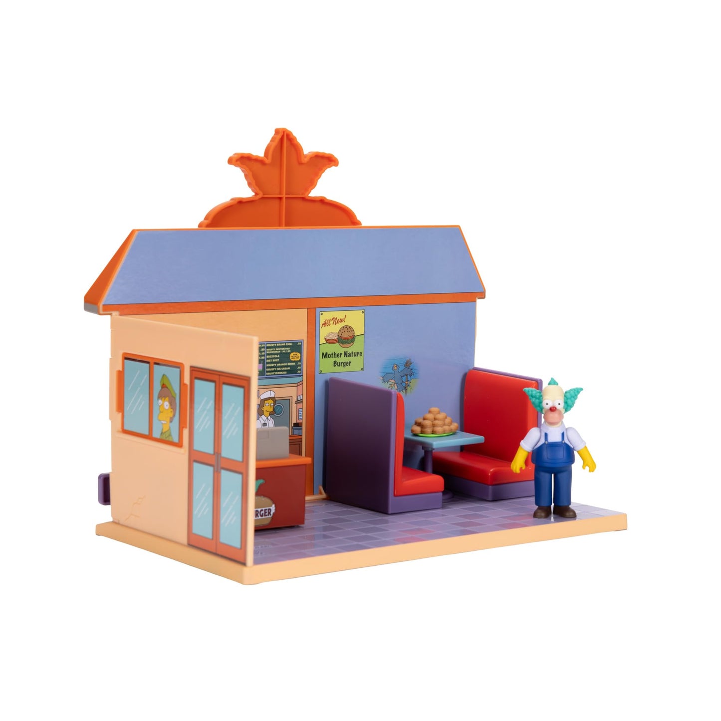 The Simpsons Krusty Burger Diorama Playset with Krusty Figure | JAKKS Pacific