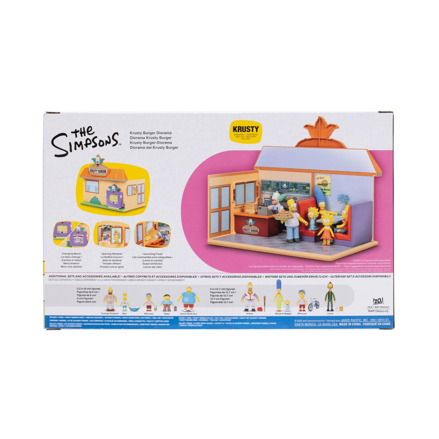 The Simpsons Krusty Burger Diorama Playset with Krusty Figure | JAKKS Pacific