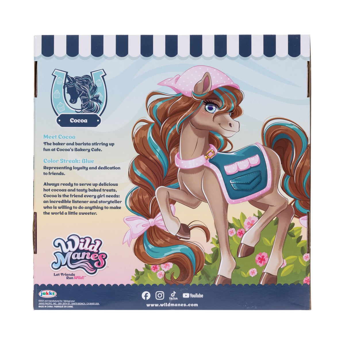 Wild Manes Cocoa’s Bakery Café Cart Playset – Cocoa Horse Doll & Accessories by JAKKS Pacific