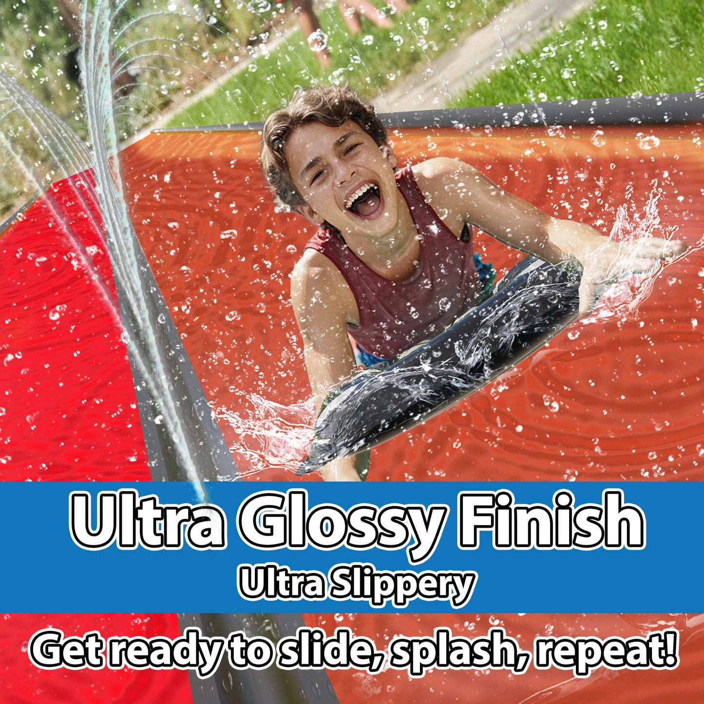 JAMBO 22ft Water Slide with 2 Bodyboards | Extra Long Backyard Slip Splash