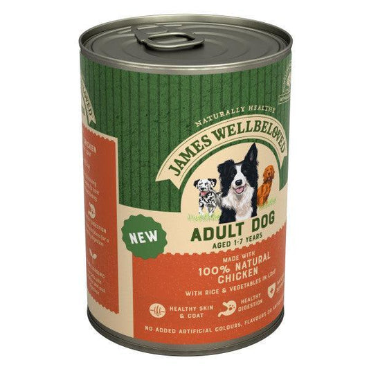 James Wellbeloved Dog Adult Chick Loaf Tin 12x400g