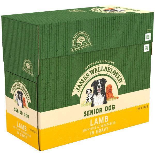 James Wellbeloved Dog Senior Lamb Grvy Pch 4x10x150g