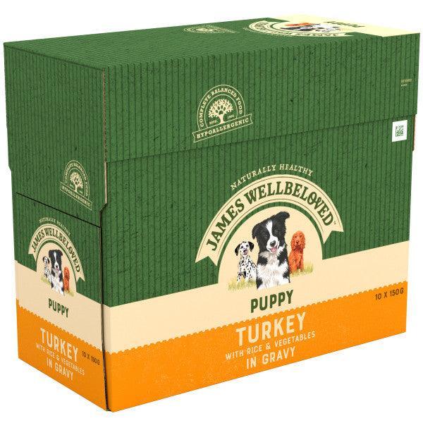 James Wellbeloved Puppy Turkey Grvy Pch 4x10x150g