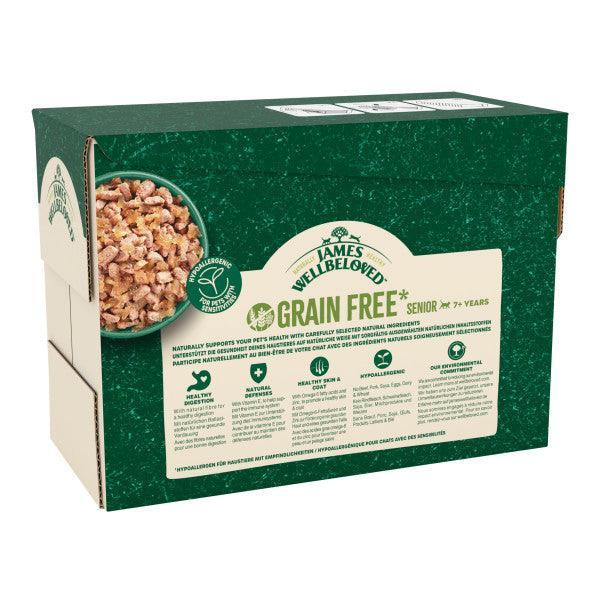 James Wellbeloved Senior Grain Free Salmon in Jelly Pouches 12 x 85g