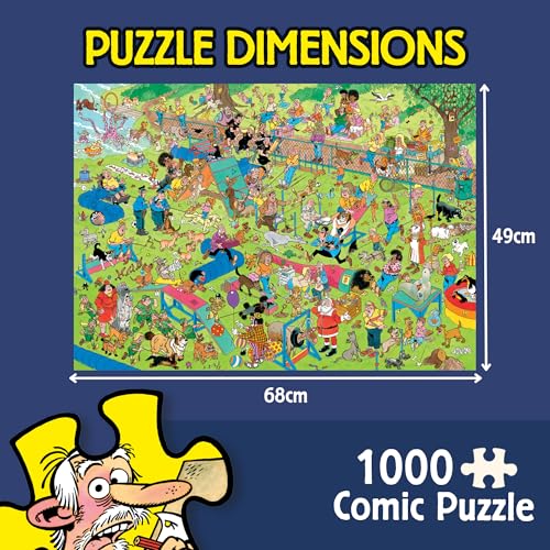 Jan van Haasteren Dog Parkour 1000-Piece Puzzle • 68 x 49 cm • 100% Recycled Cardboard